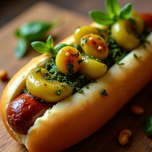 Hot dog Il Genovese con pesto e patate